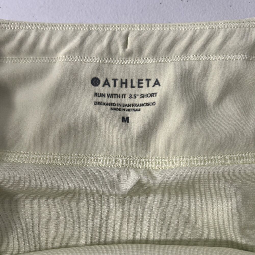 Athleta Shorts Womens Medium Green‎ Run With It Athleisure - Picture 3 of 9